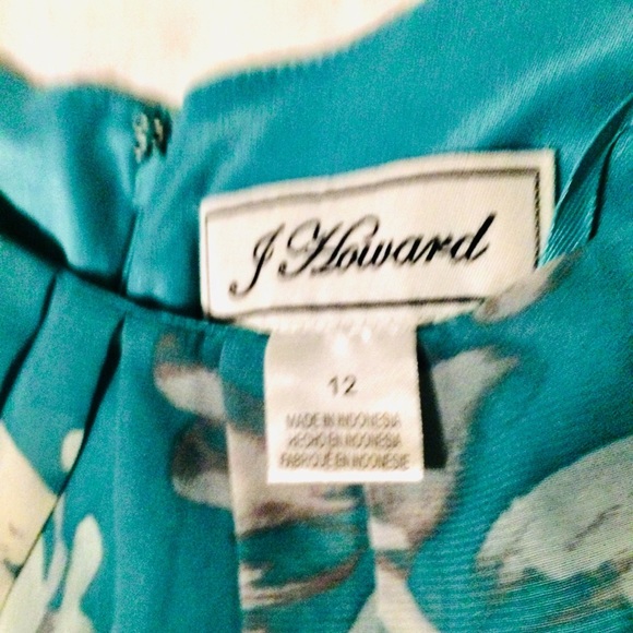 J Howard Dress Size 12 Long Mint Floral - Picture 4 of 13